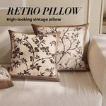 housse coussin fleurs feuilles vintage 100 polyester opaque maison decoration