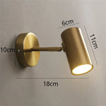 lampe murale moderne dorée fixée mur éclairage quotidien interrupteur mural LED 220V 110V 90