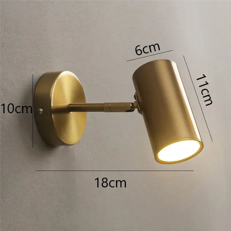 lampe murale moderne dorée fixée mur éclairage quotidien interrupteur mural LED 220V 110V 90