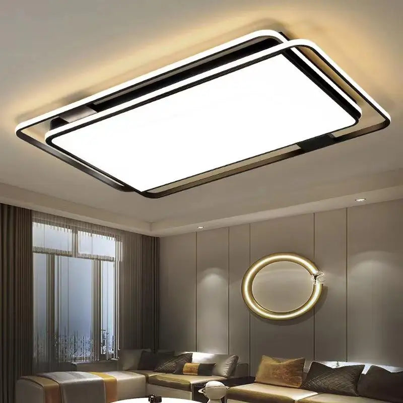plafonnier led moderne noir blanc doré minimaliste fer salon chambre