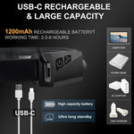 lampe frontale rechargeable usb modes lumière noire blanche rouge moderne