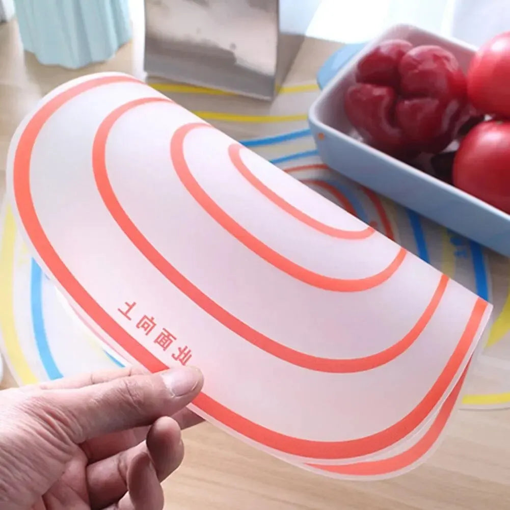 planche découper transparente anti dérapante blanc orange moderne rayures concentriques
