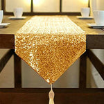 nappe table paillettes or noir argent festives pompons mariage anniversaire festive