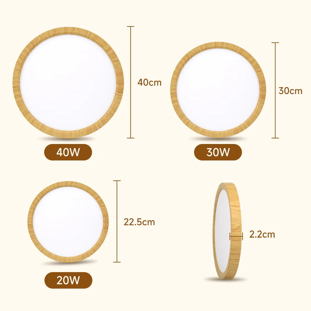 lampe moderne grain bois 20w 30w 40w blanc bois naturel