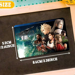 autocollants carte bancaire final fantasy moderne bleu vert waterproof réutilisable set stickers papier