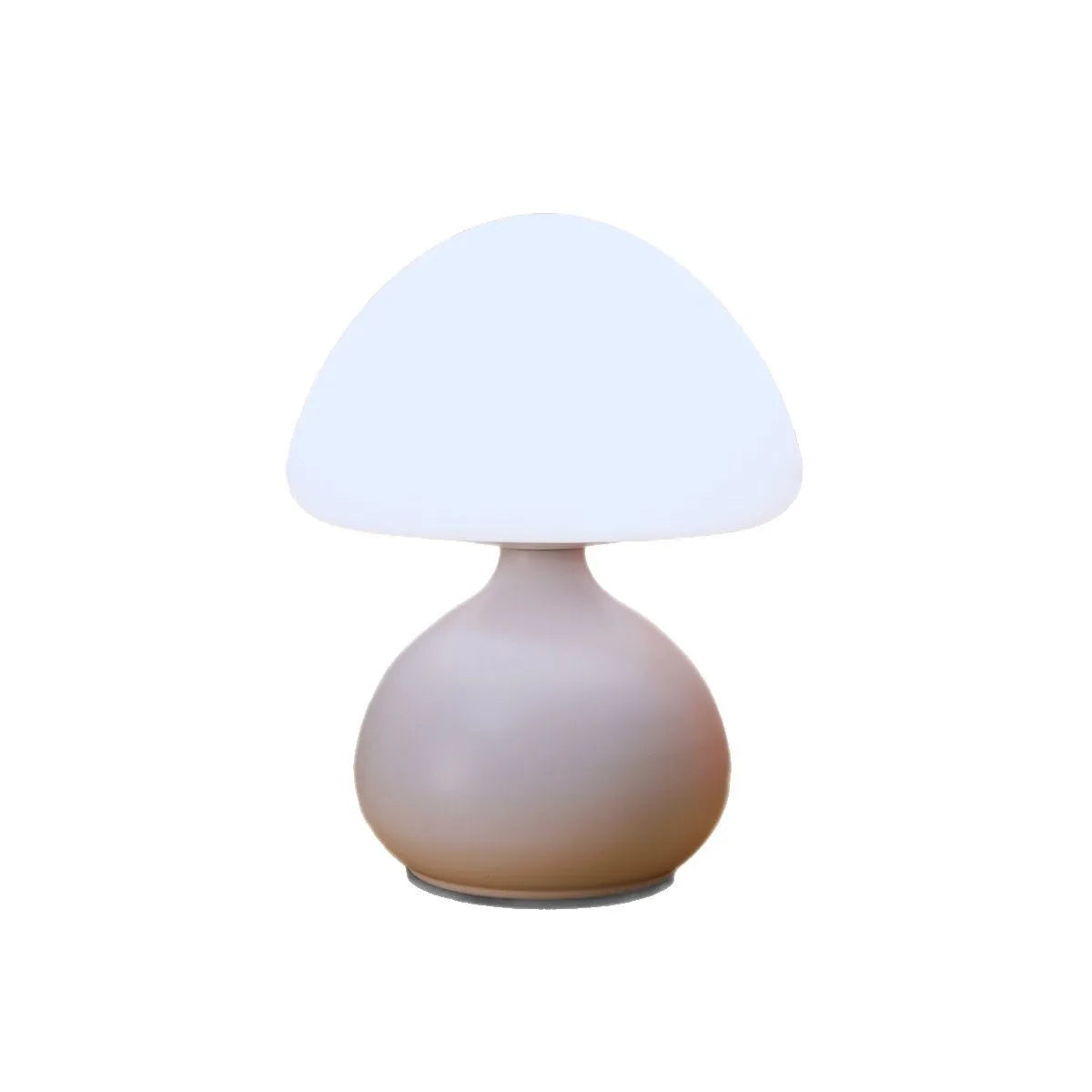 lampe table champignon blanc marron beige moderne minimaliste lumière changeante décoration maison