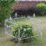 grille jardin art nouveau vert blanc support plante cloison décorativeextérieur facile assembler