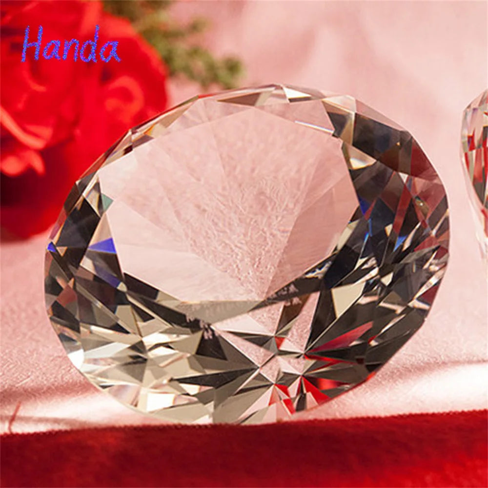 décoration intérieure diamant artificiel verre transparent facets brillantes moderne box cadeau