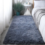tapis moderne peluche douce blanc rose vert bleu chambre salon lavable repousse saleté