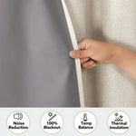 rideau extérieur imperméable blackout moderne gris foncé tissu texturé pergola patio 132x213cm