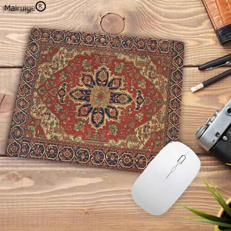 tapis souris persan motif traditionnel rouge noir bleu classique gaming desk mat souris clavier