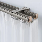 rideau rail aluminium blanc moderne double configuration semi transparentextérieurinstallation facile