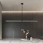 Lampe suspendue métal moderne design linéaire salon bureau chambre restaurant éclairage indirect élégante