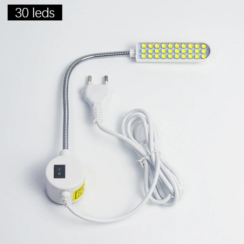 lampe flexible blanc moderne aimant adhésif interrupteur câble prise us eu led adjustable