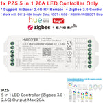 contrôleur led zigbee 3.0 wifi rgb rgbw rgb+cct 20a max charge moderne blanc