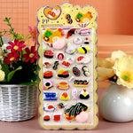 autocollants 3D animaux mignons fruits gâteaux nuages coeurs kawaii adhésifs