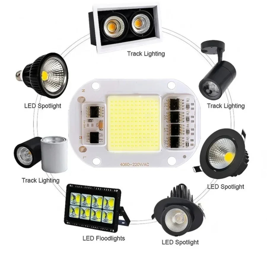 ampoule led cob 50w blanc froid ip65 smart ic ac220v moderne