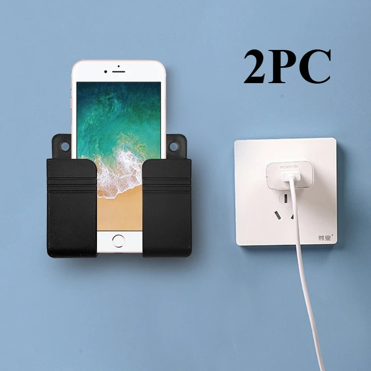 support mural rechargeable smartphones rangement télécommandes boîte adhésive moderne noir blanc