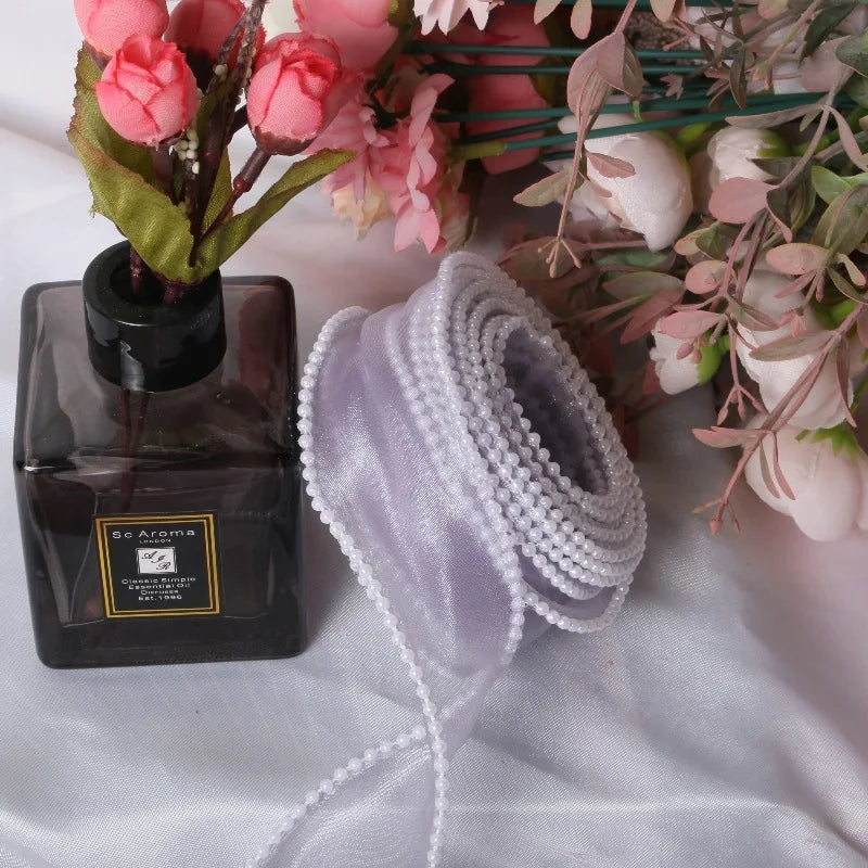 rubans décoratifs organza bleu clair rose violet vert blanc rubans pliés nœuds mariage fiançailles