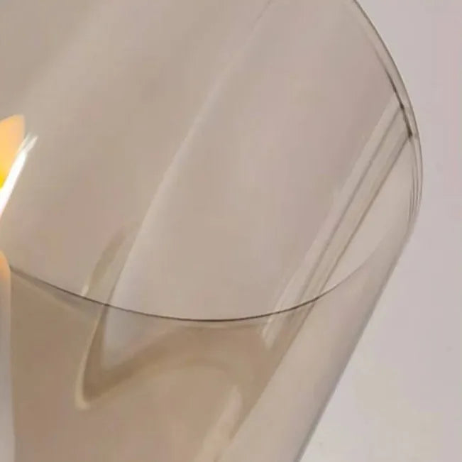 lampe table led bougie verre transparent moderne recharge usb