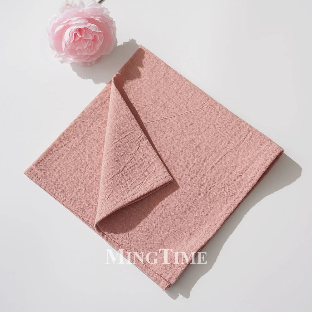serviettes coton unies réutilisables classiques beige rose vert bleu marine table maison party