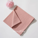 serviettes coton unies réutilisables classiques beige rose vert bleu marine table maison party