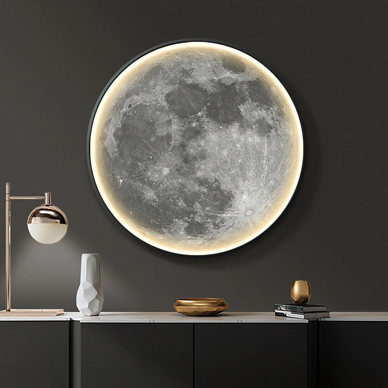 Comparaison des tailles d'applique murale LED ronde en forme de lune