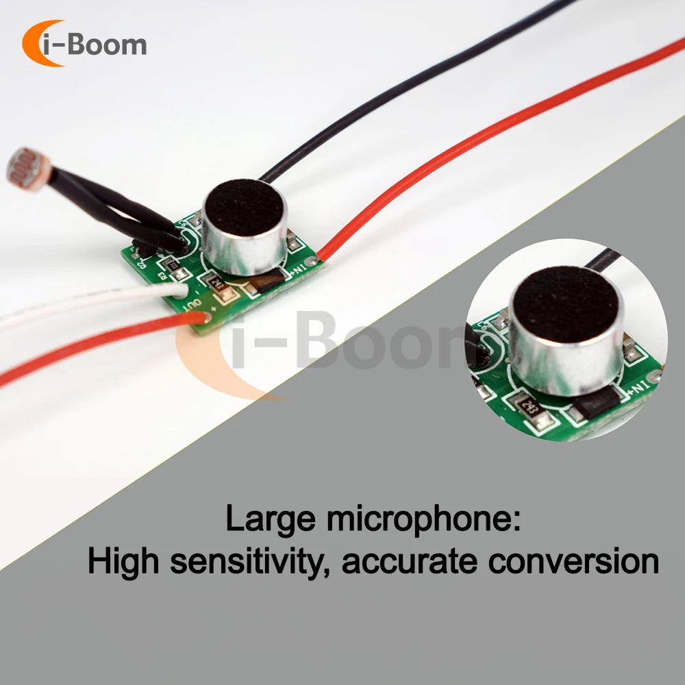 interrupteur capteur lumineux son arret automatique marche nuit technologie 45s filaire vert rouge blanc