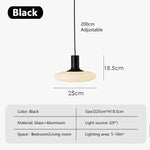 suspension lumineuse moderne blanc pendentif verre opaque câble électrique interrupteur universel chambre salon