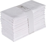 serviettes blanches coton 40x40cm douces absorbantes classiques maison événements restaurants