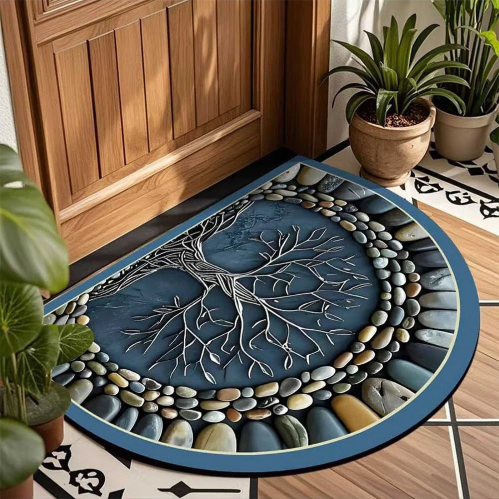 tapis d'entrée multicolore motif nature antidérapant lavable extérieur intérieur 40x60cm 50x80cm 60x90cm