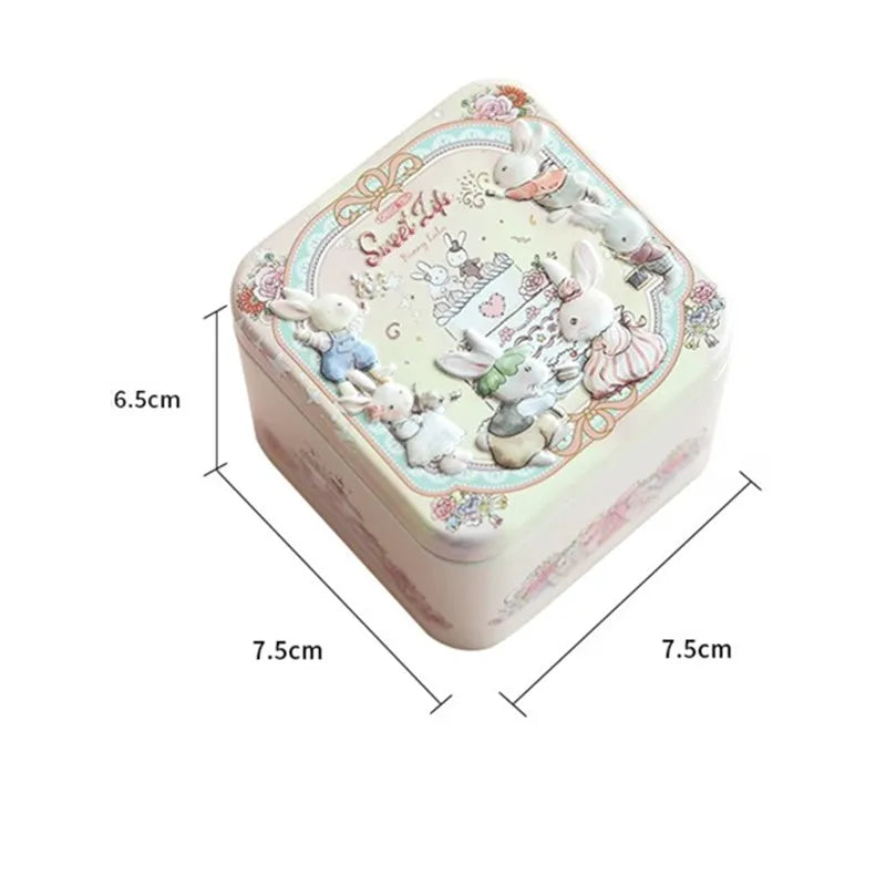 boîtes métalliques réutilisables boîtes bonbons vintage illustrées animaux motifs floraux opaques mignonnes