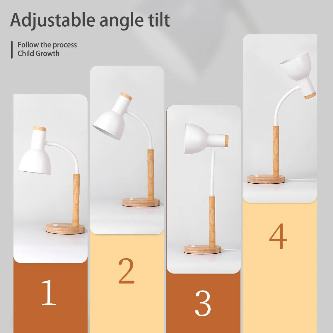 lampe moderne 9W blanc bois rose ampoule visible certification ROHS LED E27 contemporaine