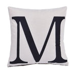 housse coussin carré géométrique coton lin moderne noir bleu rouge vert orange marron rose