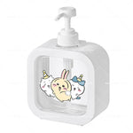 distributeur savon liquide rose dessins animés personnages mignons transparent moderne poignée pompe rechargeable