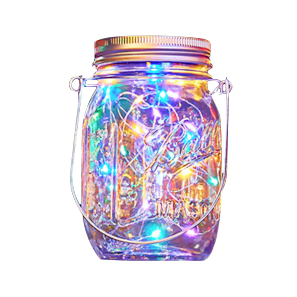 lanterne led solaire transparente jaune guirlande lumineuse fairy lights balcon jardin mariage rustic