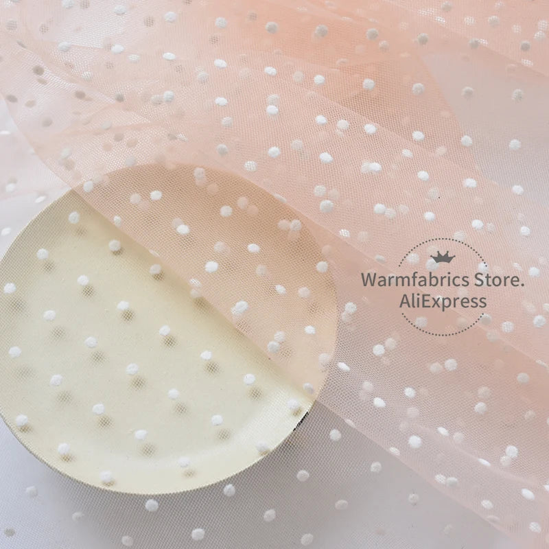 tulle rose blanches bleu vert beige translucide decoratif tissu maille