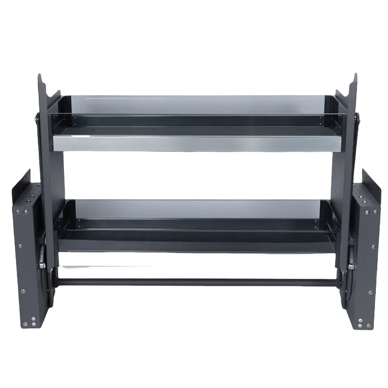 étagère murale pliante acier inoxydable moderne rangement boîtes bouteilles potséconomiquevis fixésgris métallisé