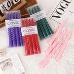 bougies spirales classiques noires violets vertes blanches roses maison mariage