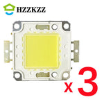LED COB Chip 10W 20W 30W 50W 100W Blanc Chaud Froid Perforations Carré Clips