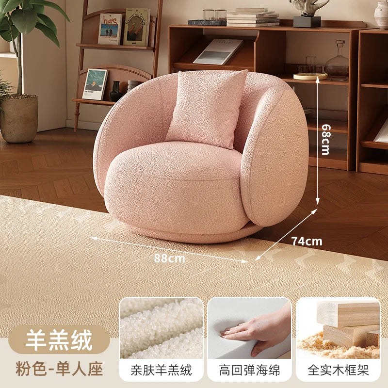 canapé moderne rose clair uni bois salon minimaliste 210cm 170cm 240cm coussins