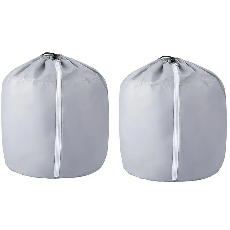 housse protège plante gris clair tissu uni isolation doublure fermeture éclair cordon serrage 45x50cm