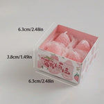 bougies forme biscuits parfumées beige rose fraises imprimées boîte créative mignonne