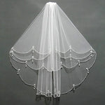 voile mariée blanc cristaux ornementé transparent classique élégant tulle acétate polyester accessoires mariage
