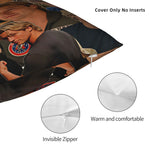 housse coussin imprimée portraits humour hockey montagnes noir chair decoration maison