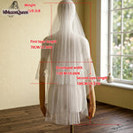 voile mariée pailleté transparent classique deux couches blanc femme