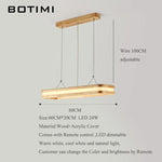 Suspension lumineuse moderne pendentif bois texturé éclairage blanc minimaliste chambre salon étude