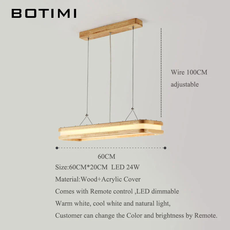 Suspension lumineuse moderne pendentif bois texturé éclairage blanc minimaliste chambre salon étude