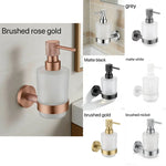 Distributeur savon liquide mural moderne rose gold nickel brossé noir mat blanc matchrome