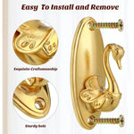 porte serviettes or argent oiseau cygne brillant classique élégant vis fournis